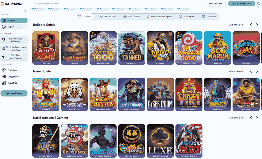 dailyspins-spielangebot
