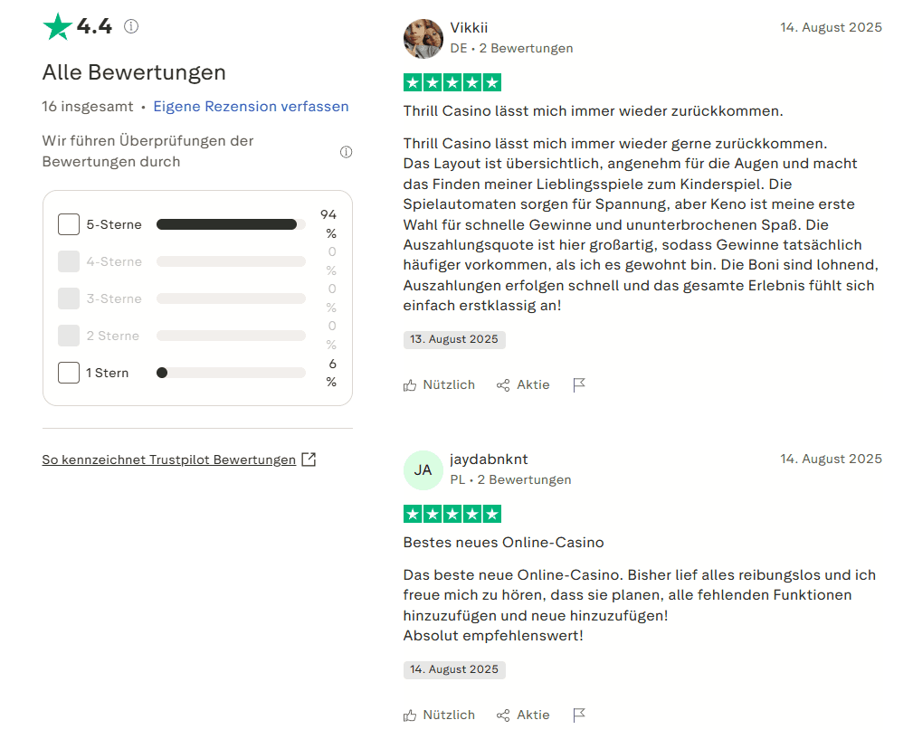 thrill bewertungen