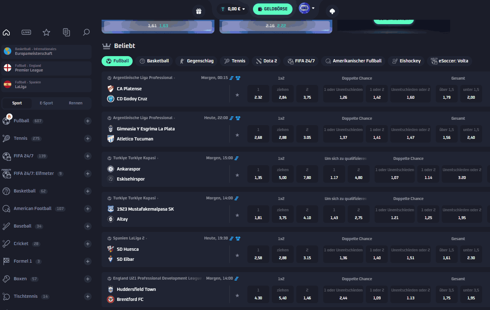 thrill sport spielangebot