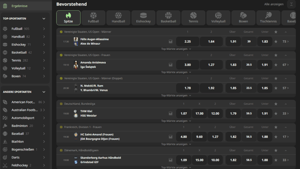 willbet sport spieleangebot