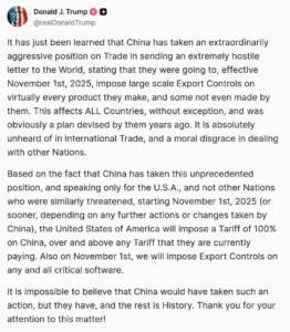 Trump droht China mit neuen Einfuhrzöllen