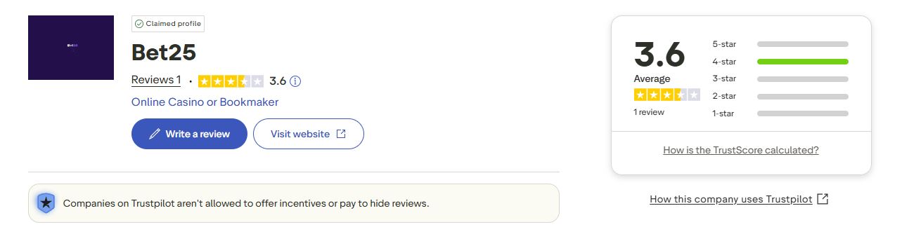 bet25 bewertung