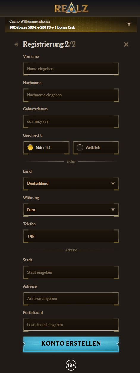 realz registrieren schritt 3