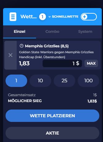 Rainbet Wette Platzieren