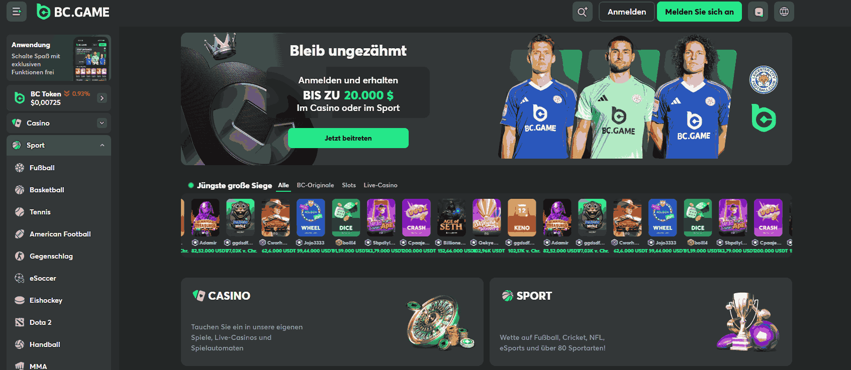 BC.Game WM Sportwetten