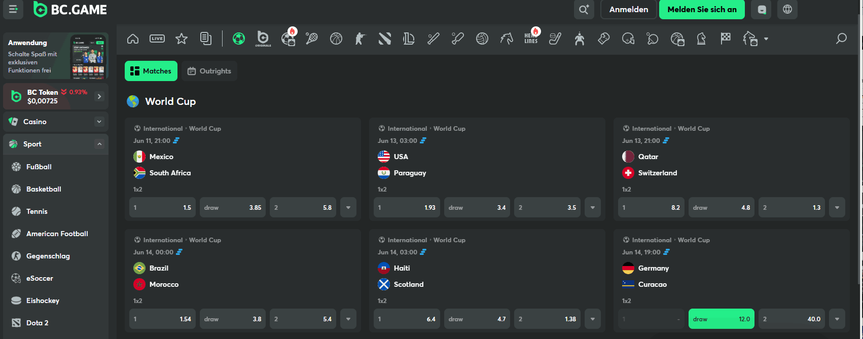 BC.Game Sportwetten