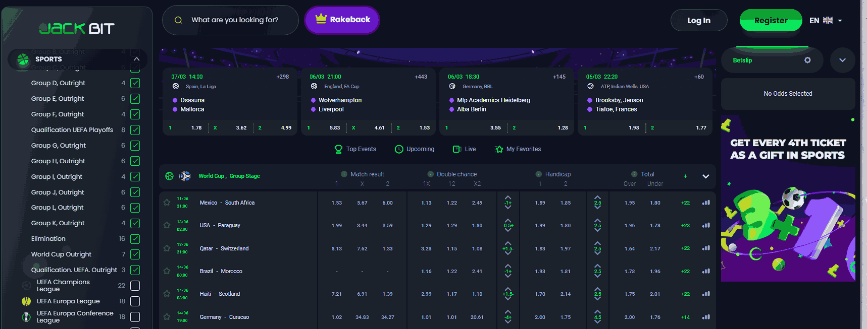 JackBit WM Sportwetten