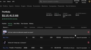 kalshi portfolio übersicht