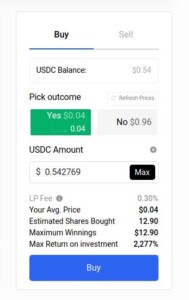 polymarket buy shares