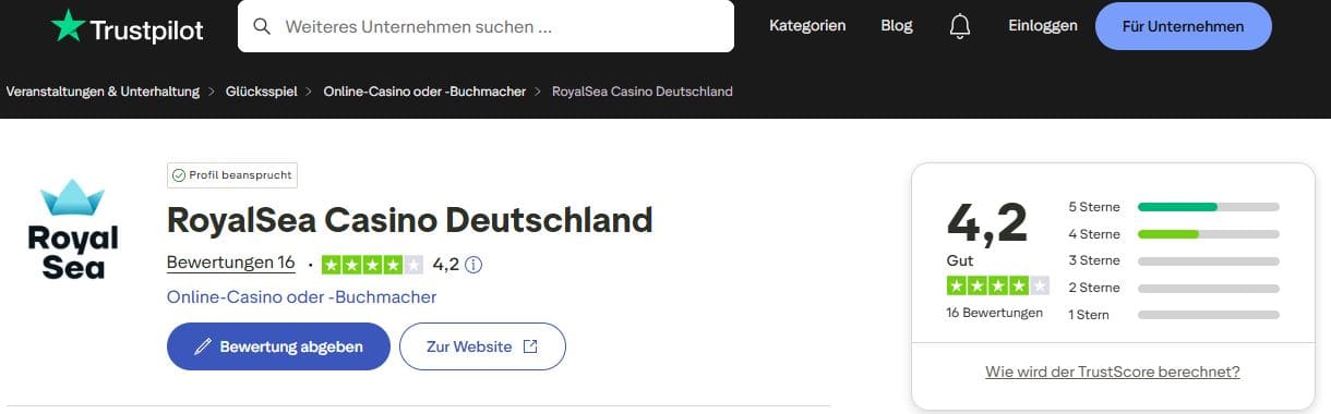 Royal Sea Bewertung