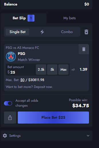 Whale Wette Platzieren