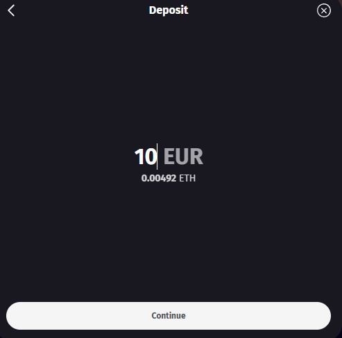 Hyperlucky Einzahlen Schritt 2