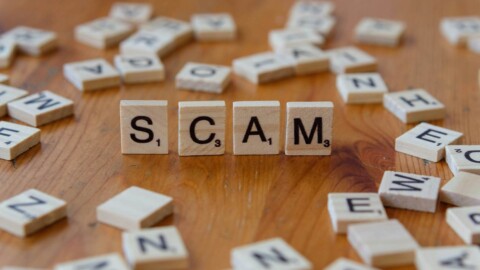 scam betrug in buchstaben