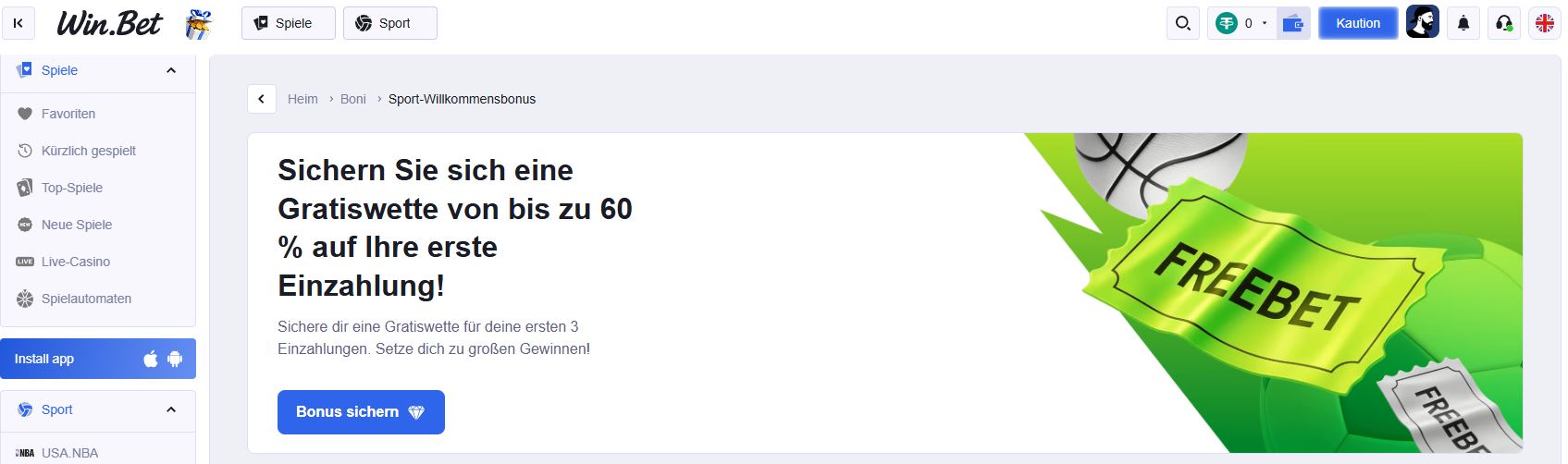 Win.Bet Sportwetten Bonus