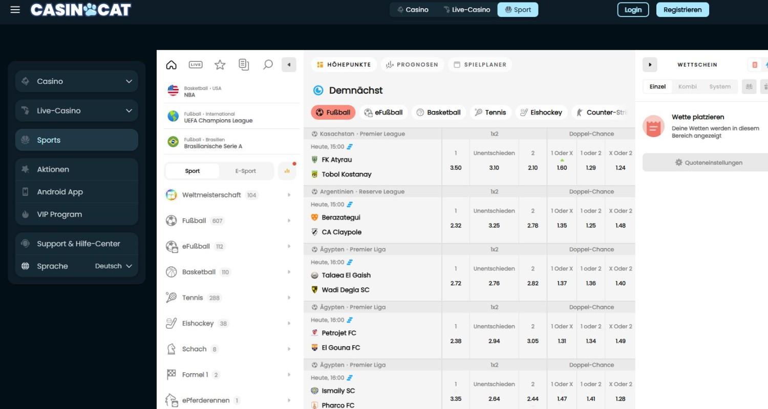 Casinocat Sportwetten