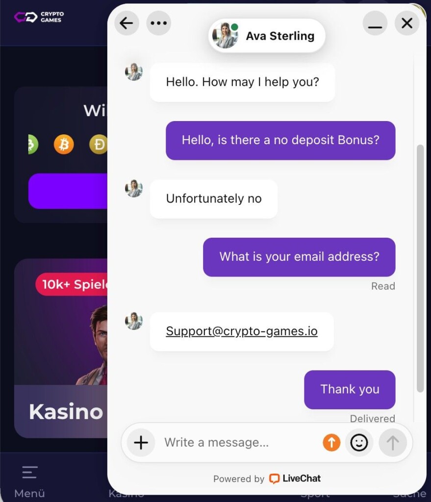 Crypto Games Support