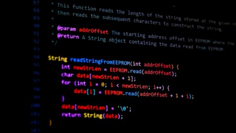programmcode auf einem bildschirm