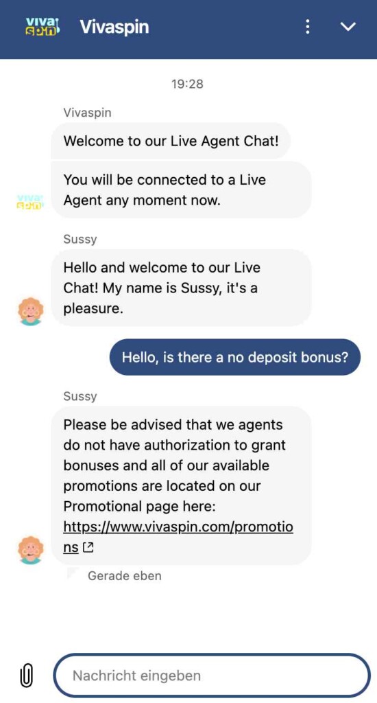 Vivaspin Live Chat