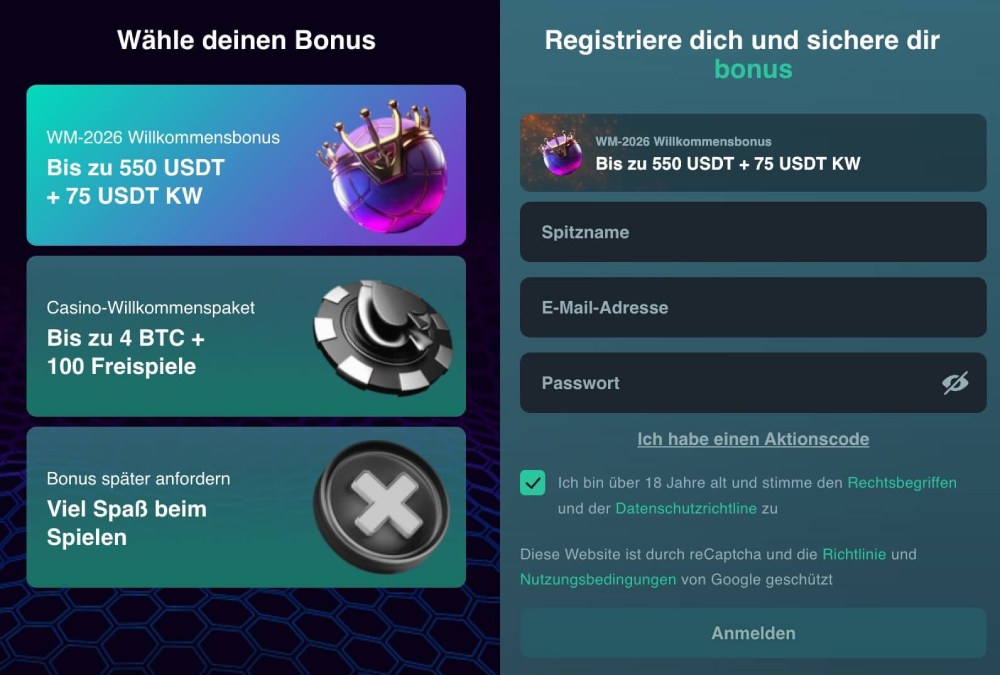 Vave Sportwetten Abmeldeseite