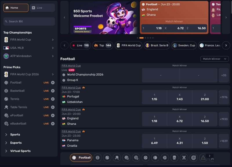 Sportartenuebersicht Crypto-Games