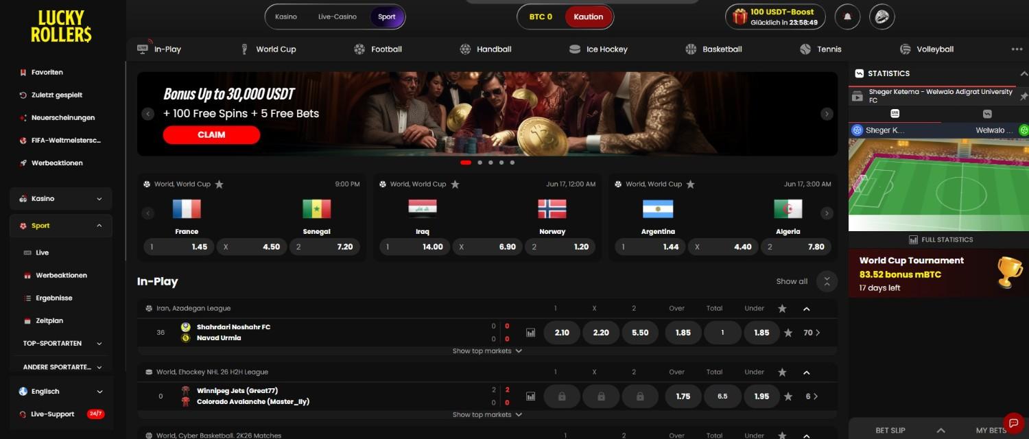 Lucky Rollers Sportwetten