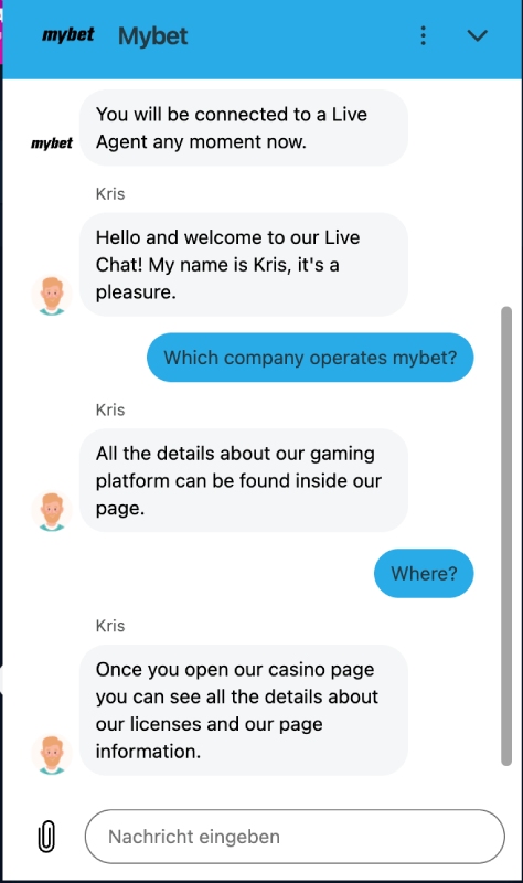 Mybet Live Chat