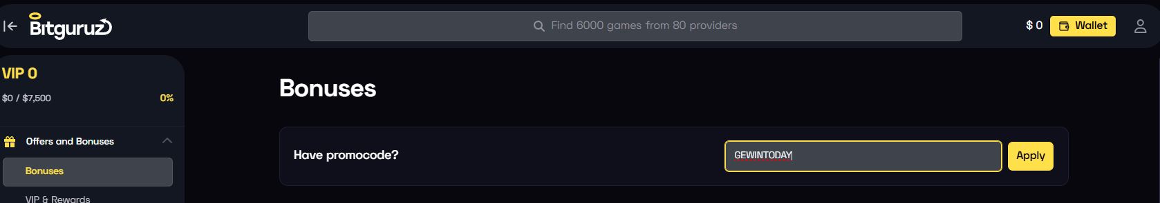 Bitguruz Bonus Code Einlösen