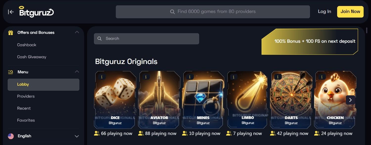 Bitguruz Spielauswahl