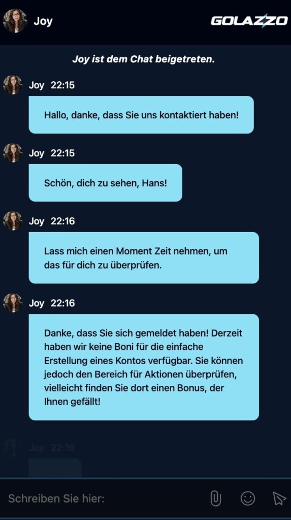 Golazzo Live Chat