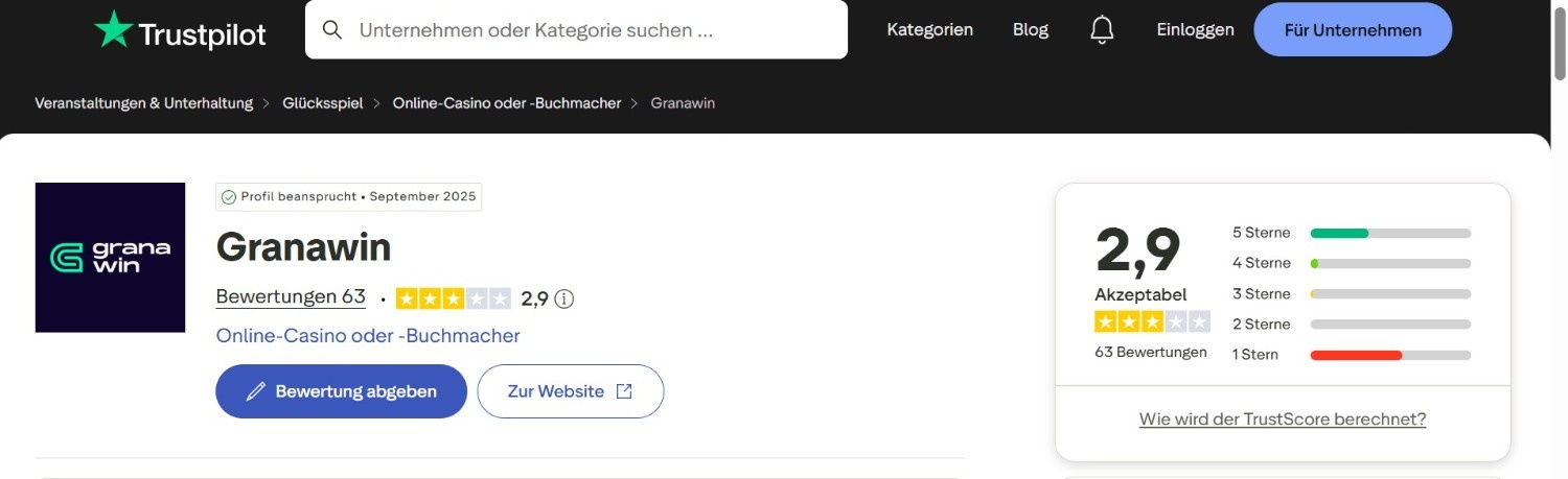 GranaWin Bewertung
