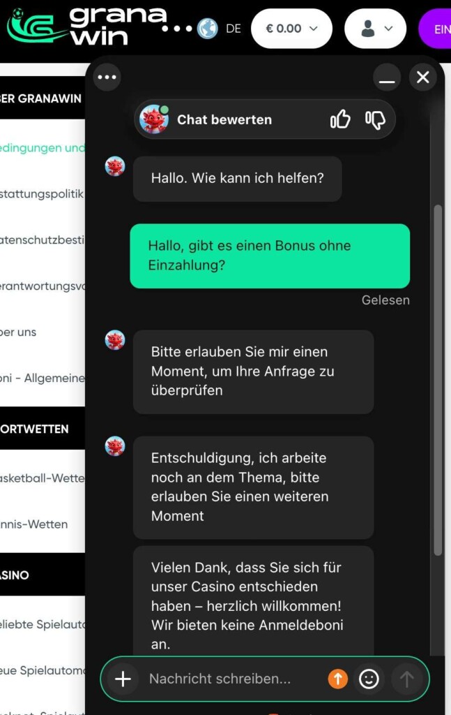 GranaWin Live Chat