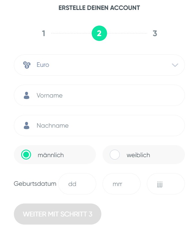 GranaWin Registrieren Schritt 2