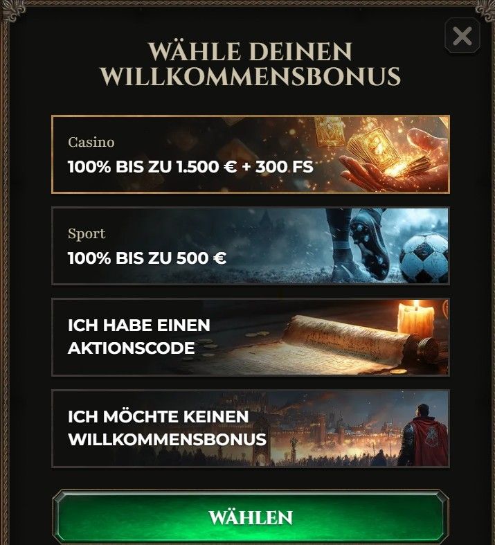 Kyngs Registrieren Schritt 1
