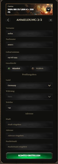 Kyngs Registrieren Schritt 3