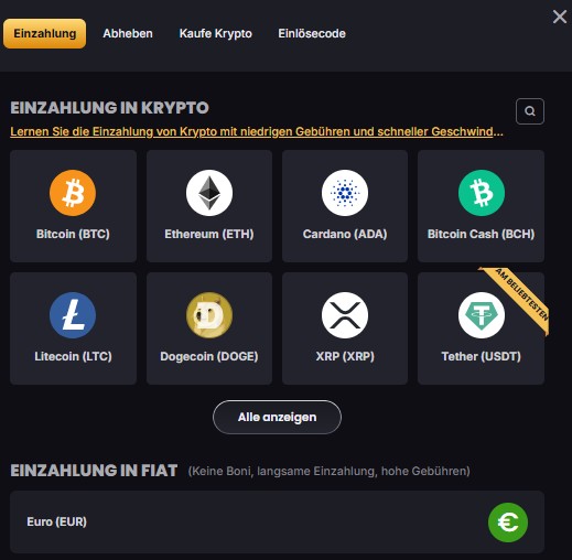 Lucky Block Einzahlen