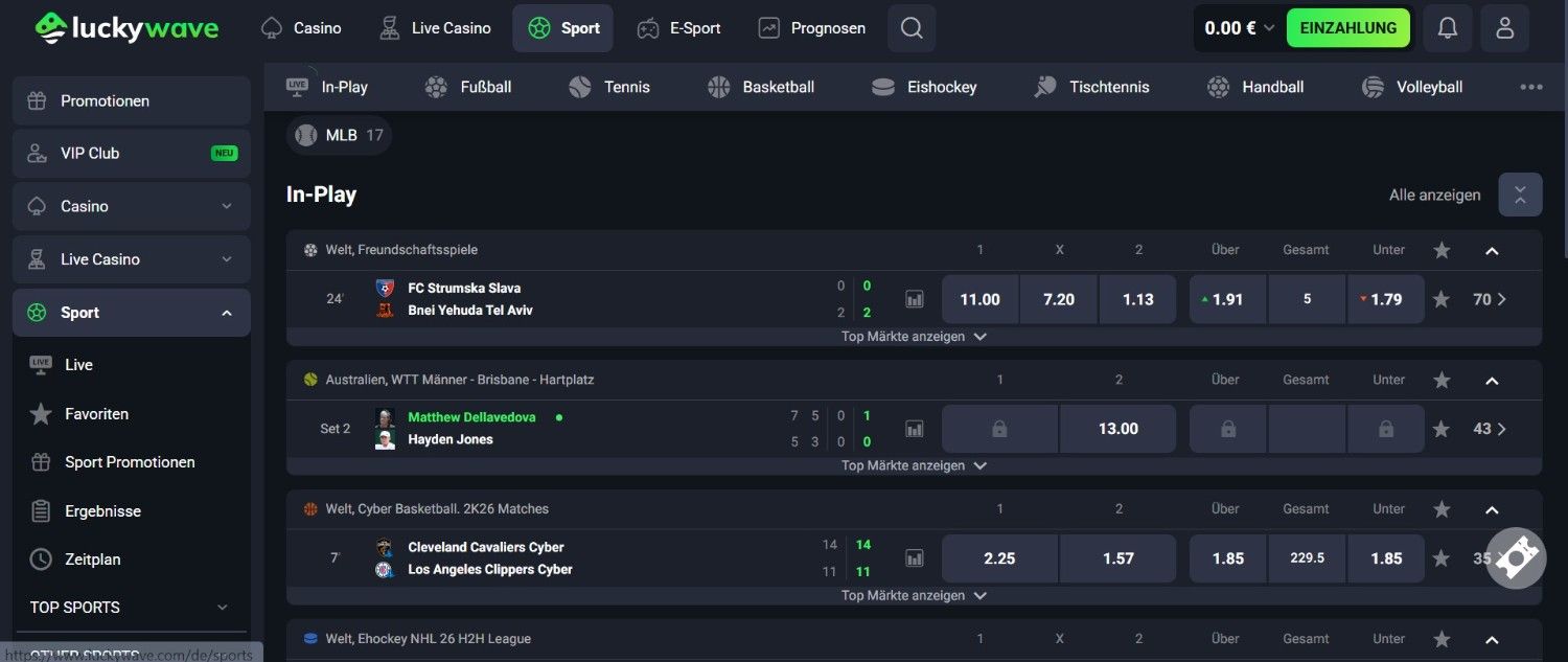 Luckywave Sportwetten