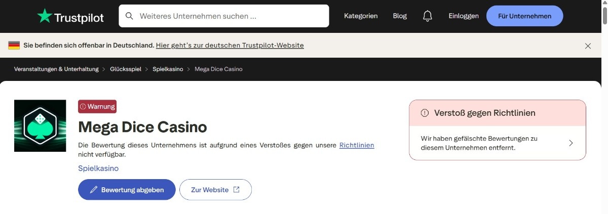 Megadice Bewertung