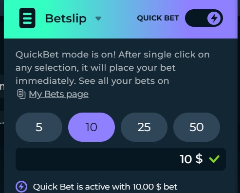 Megadice Wette Platzieren