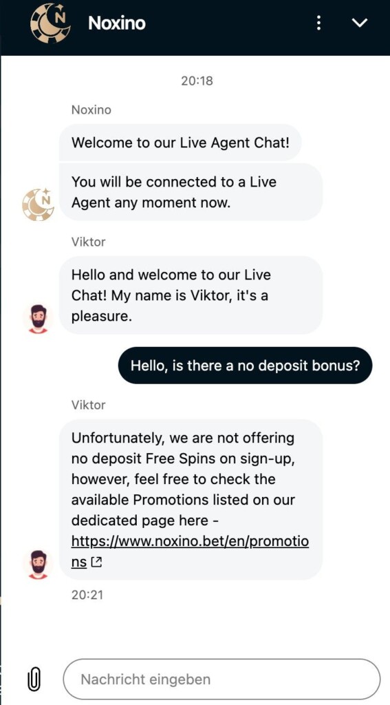 Noxino Live Chat