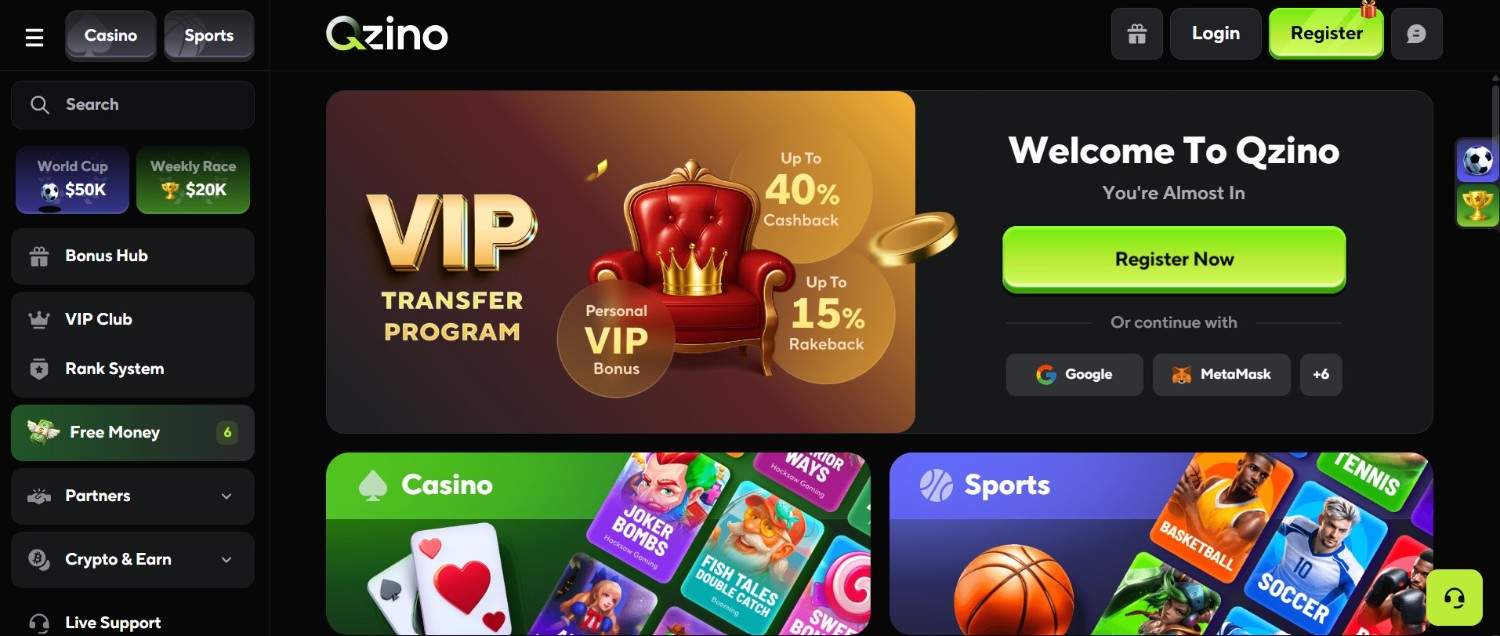 Qzino Bonus