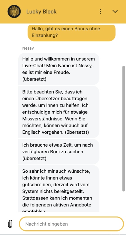 Lucky Block Live Chat