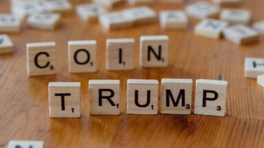 trump coin in buchstaben