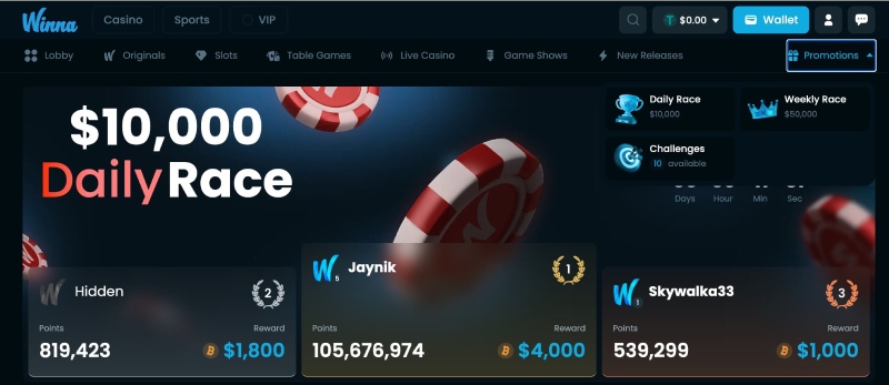 Challenges & Races Winna.com