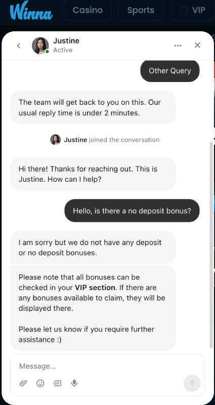 Winna Live Chat