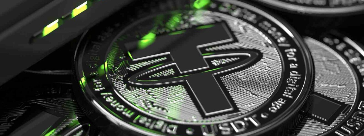 tether münzen liegen übereinander